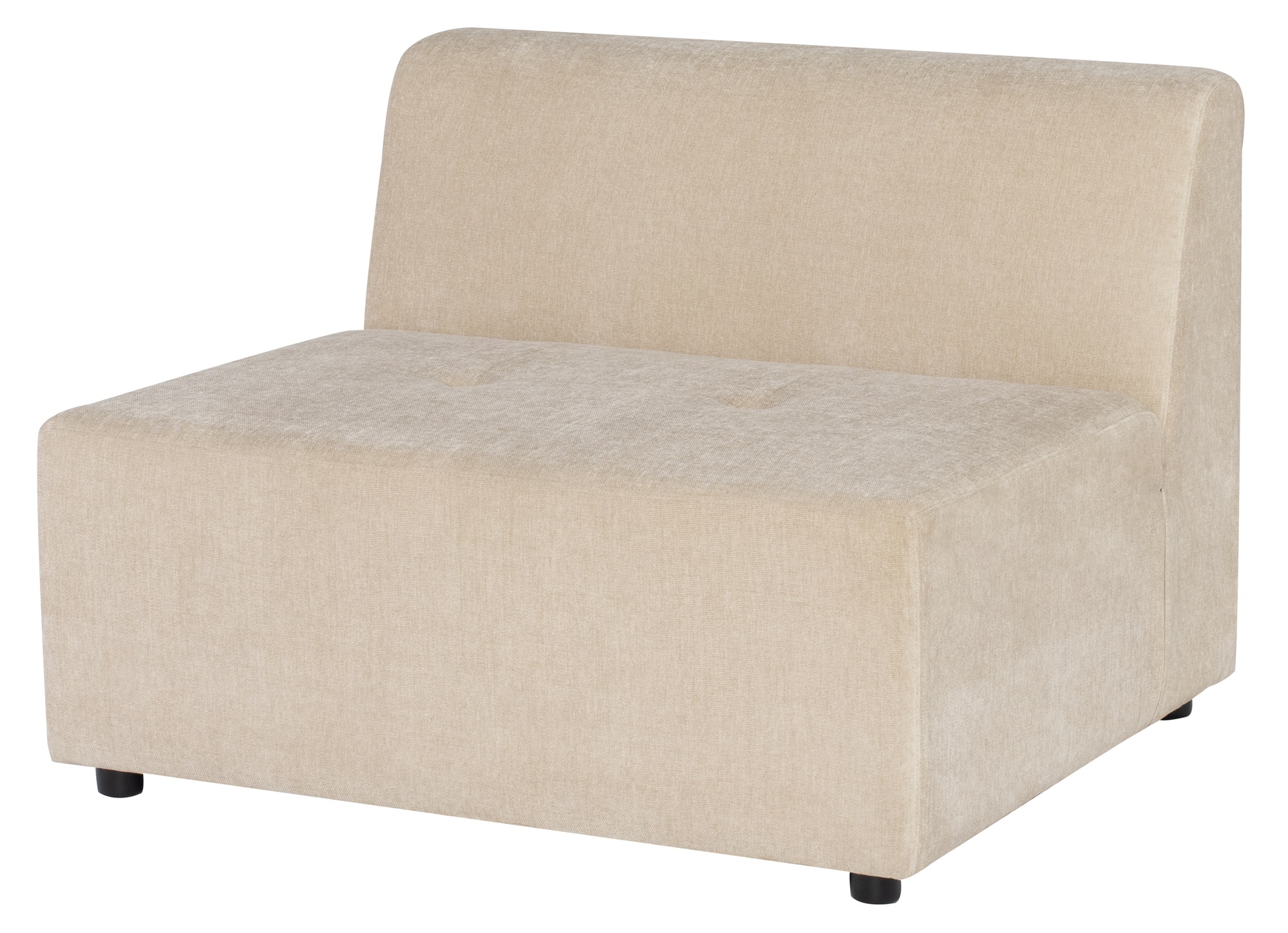 PARLA  MODULAR SOFA in ALMOND FABRIC with BLACK LEGS