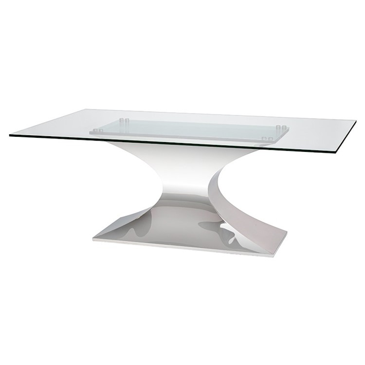 PRAETORIAN CLEAR GLASS DINING TABLE